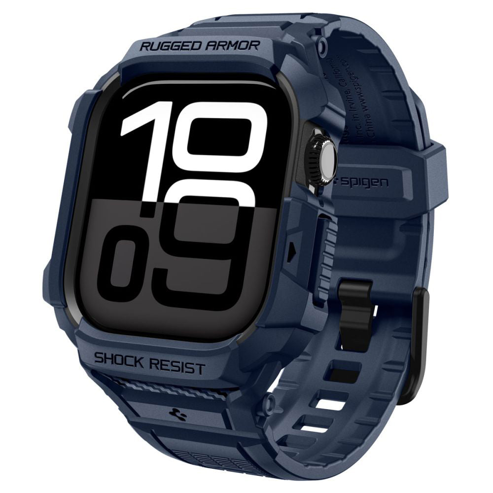Spigen Rugged Armor Pro V2 Hülle für Apple Watch Series 10 / 11 42mm, Marineblau ACS10495
