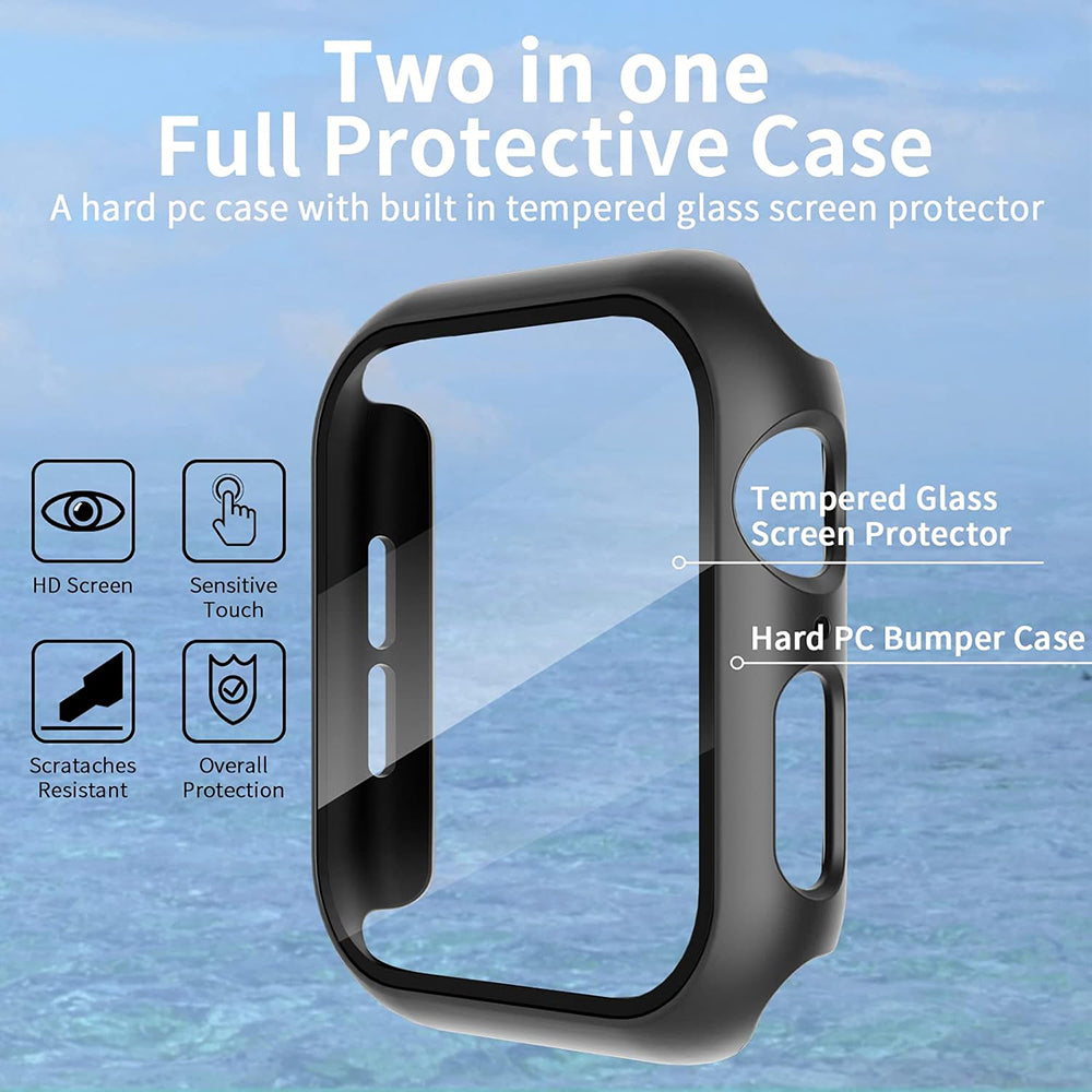 Techsuit Defense360 Pro Hülle für Apple Watch 40mm Series, Schwarz