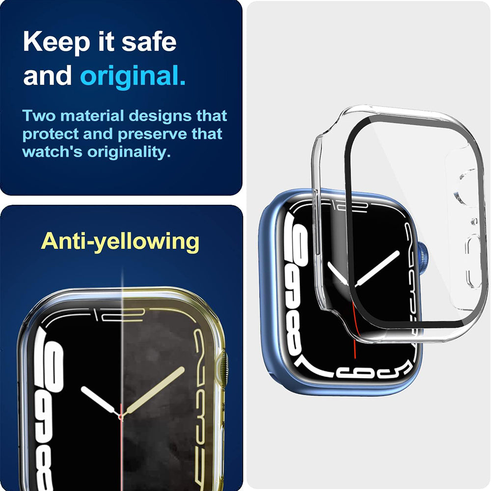 Techsuit Defense360 Pro Hülle für Apple Watch 7 45mm Serie, Transparent