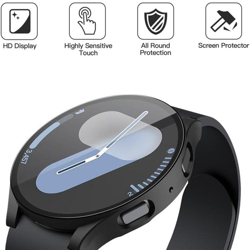 Techsuit Defense360 Pro Hülle für Samsung Galaxy Watch7 44mm, Schwarz
