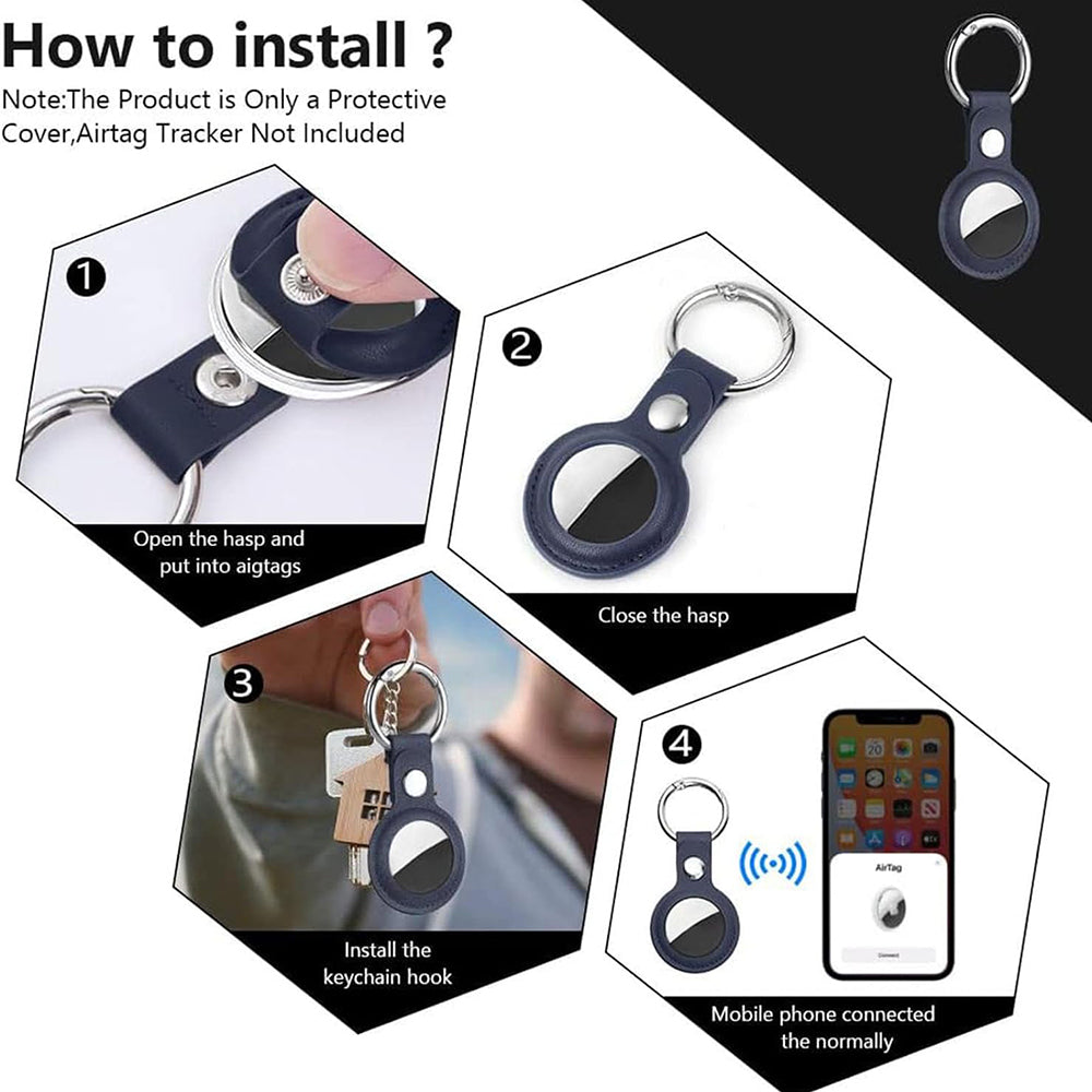 Techsuit SLH1 Hülle für Apple AirTag, Blau