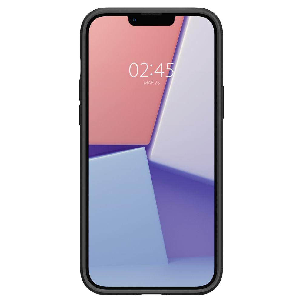 Hülle für Apple iPhone 14, Spigen, Liquid Air, Mattschwarz