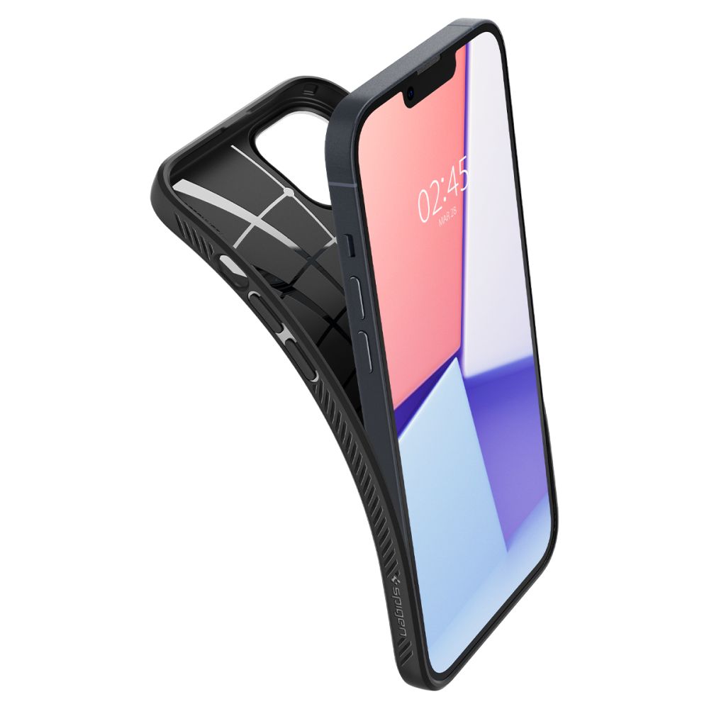 Hülle für Apple iPhone 14, Spigen, Liquid Air, Mattschwarz