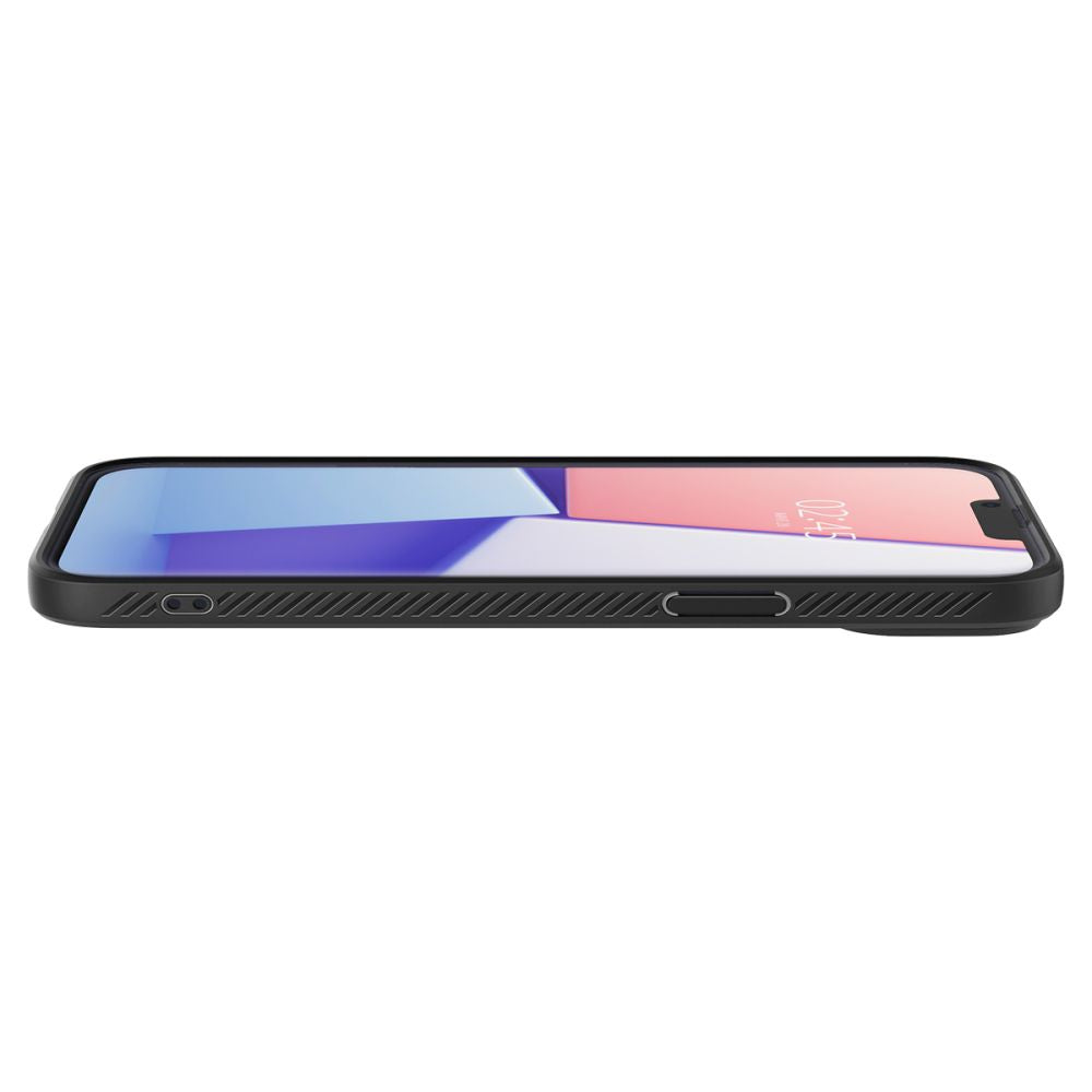 Hülle für Apple iPhone 14, Spigen, Liquid Air, Mattschwarz