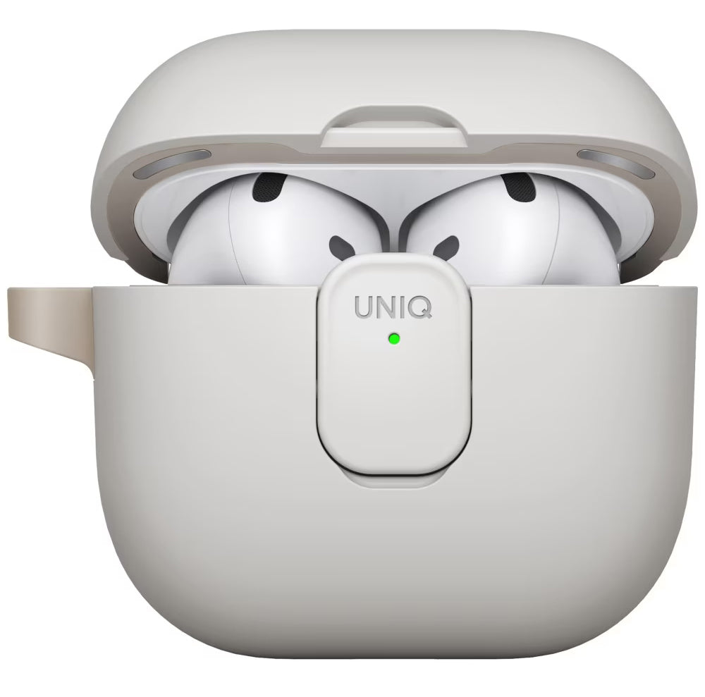 UNIQ Clyde Hülle für Apple AirPods 4, Beige Grau