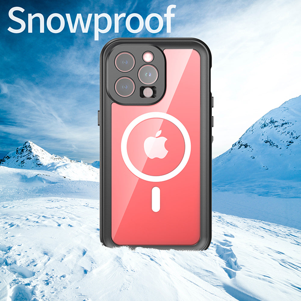 Waterproof MagSafe Case for Apple iPhone 15 Pro Max, ShellBox, Black