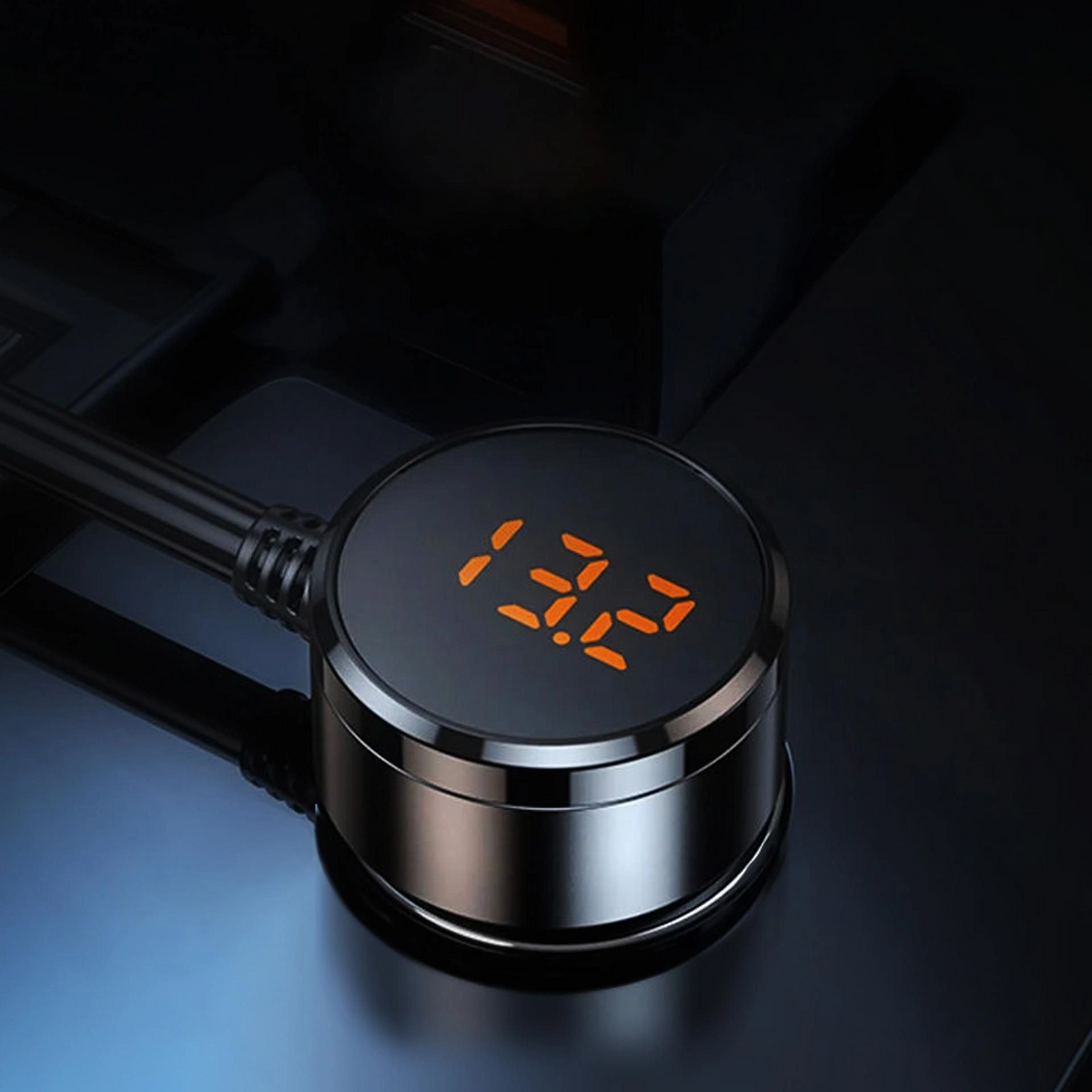 Auto-Ladegerät 3MK Power Splitter, 120W, 3A, 3 x USB-A - 1 x USB-C - 3 x Zigarettenanzünder-Verlängerung, Schwarz