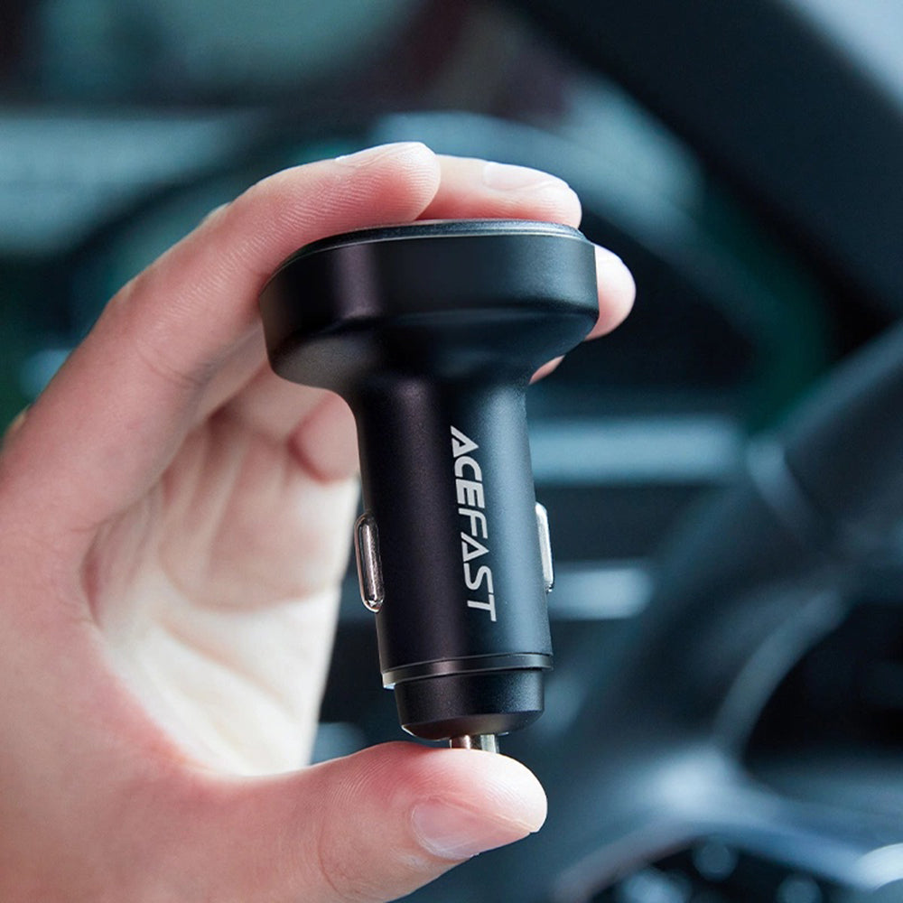 Acefast B9 Auto-Ladegerät, 66W, 5A, 2 x USB-A - 1 x USB-C, Schwarz