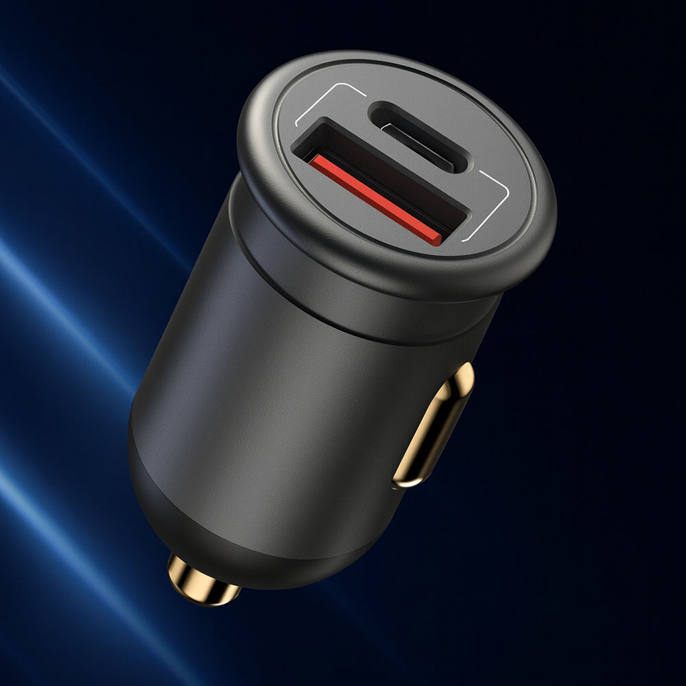 Auto-Ladegerät Blueo, 35W, 3A, 1 x USB-A - 1 x USB-C, Grau