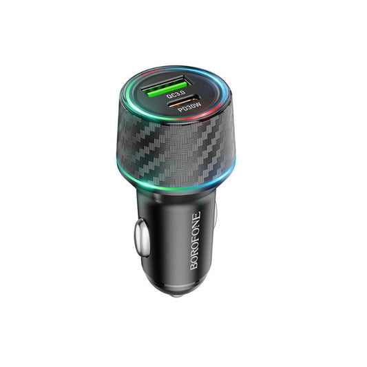 Auto-Ladegerät Borofone BZ21 Brilliant, 48W, 3A, 1 x USB-A - 1 x USB-C, Schwarz