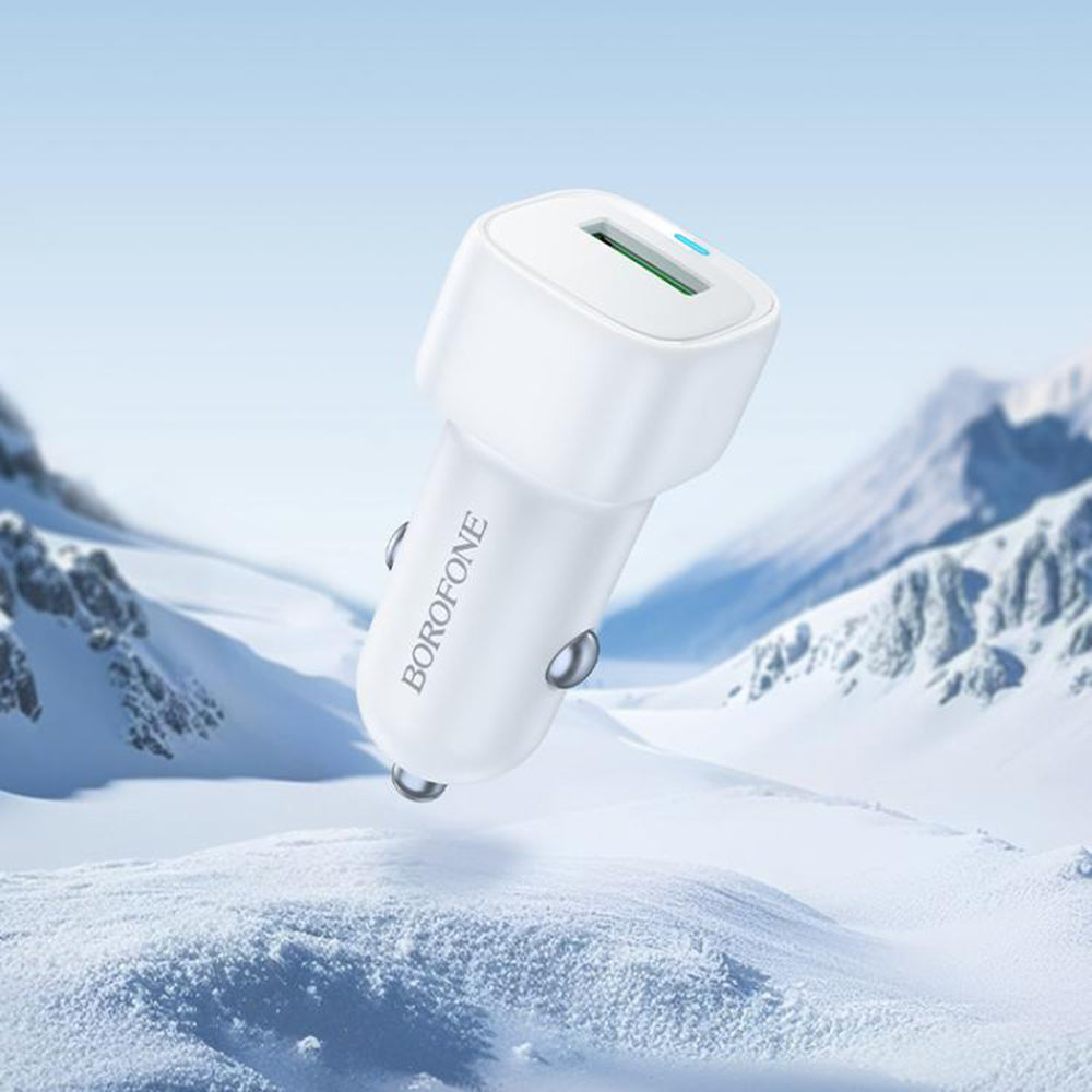 Auto-Ladegerät Borofone BZ34 Cloud, 18W, 3A, 1 x USB-A, Weiß