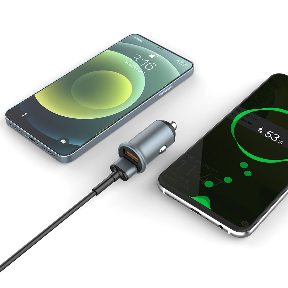 Auto-Ladegerät ColorWay, 36W, 3A, 2 x USB-A, Grau