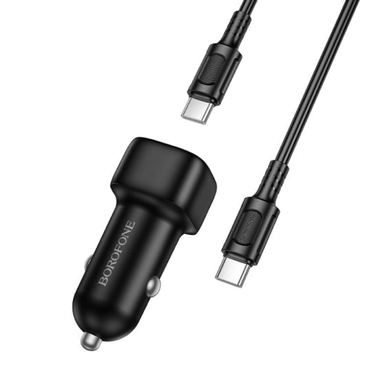 Car Charger with USB-C Cable Borofone BZ34B Cloud, 20W, 3A, 1 x USB-A - 1 x USB-C, Black