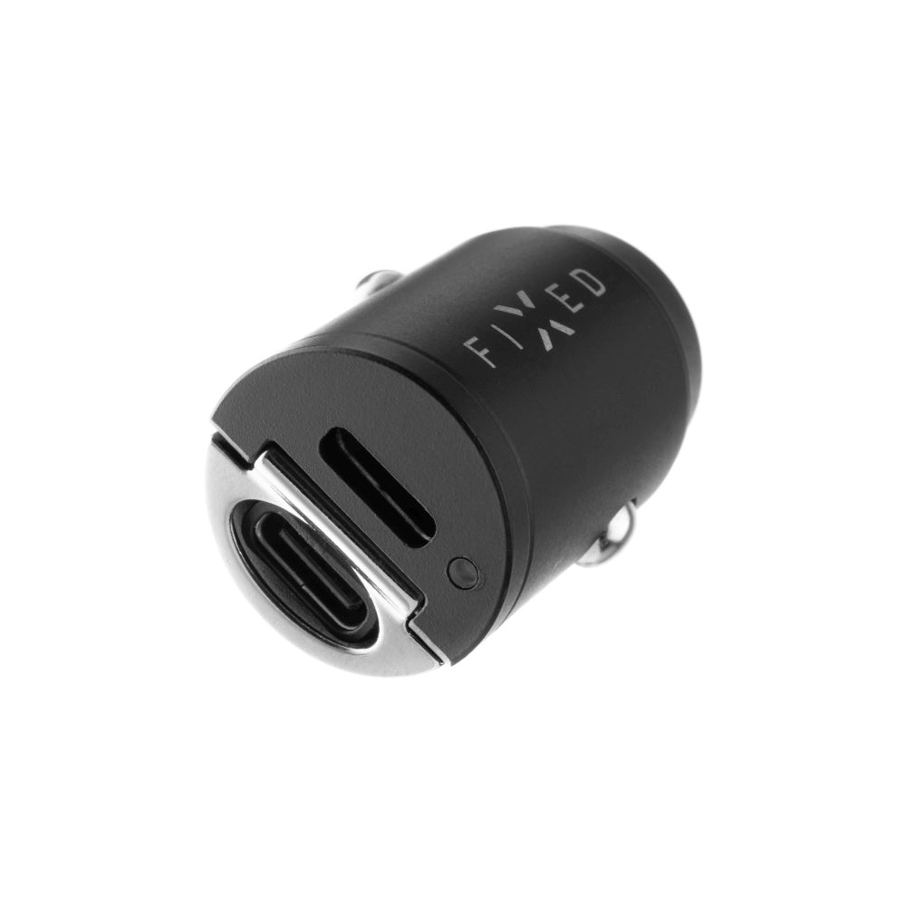 Auto-Ladegerät Fixed, 30W, 3A, 2 x USB-C, Schwarz