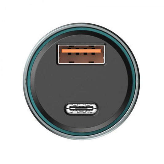 Auto-Ladegerät HAVIT CC2017, 45W, 3A, 1 x USB-A - 1 x USB-C, Schwarz Blau