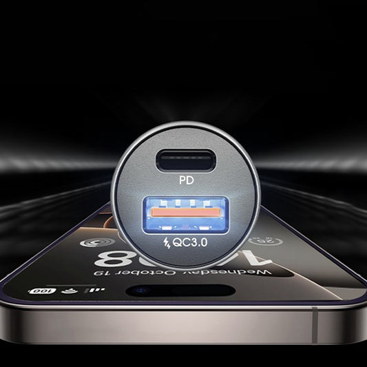 Auto-Ladegerät Lisen, 36W, 3A, 1 x USB-A - 1 x USB-C, Set 2 Stück, Schwarz YL0223080038