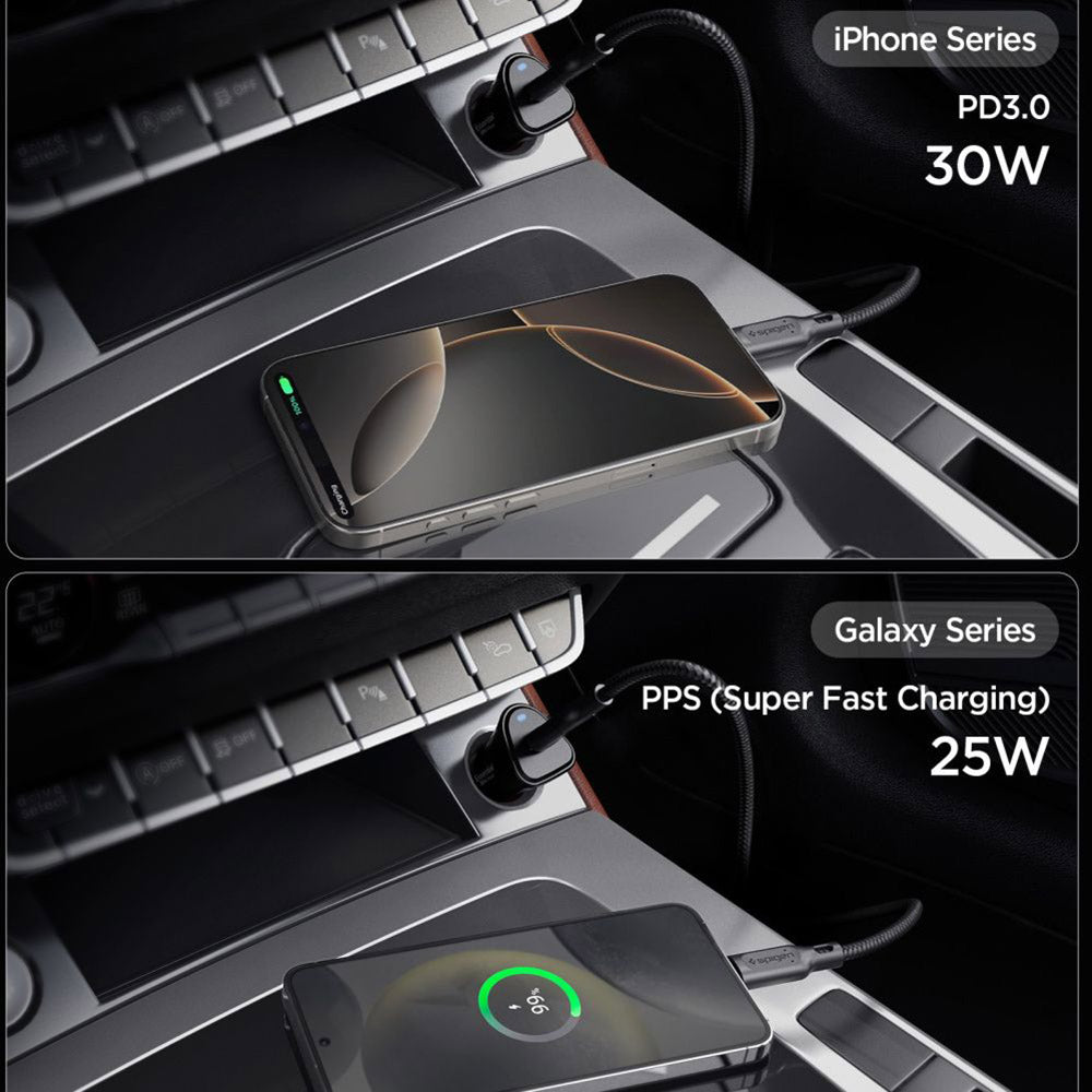 Auto-Ladegerät Spigen EV301 Essential, 30W, 3A, 1 x USB-C, Schwarz ACP08699