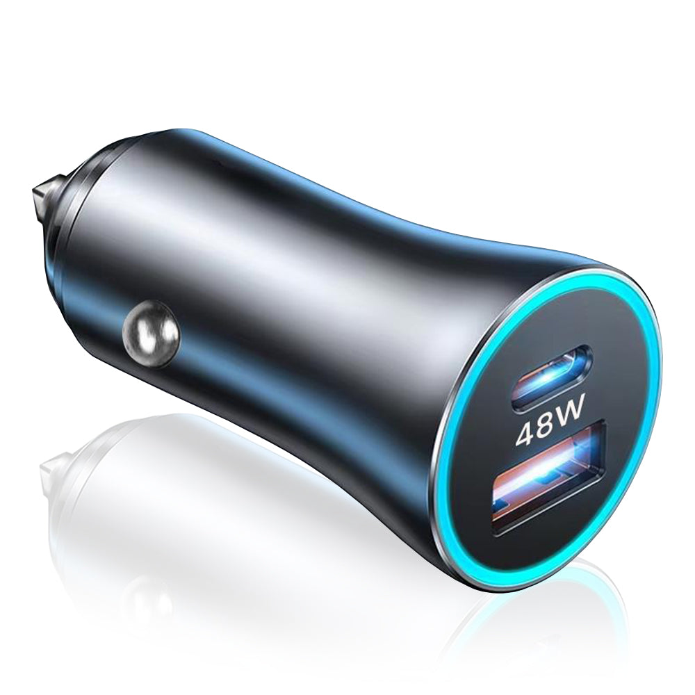 Auto-Ladegerät Techsuit C3 RescueVolt, 48W, 3A, 1 x USB-A - 1 x USB-C, Grau