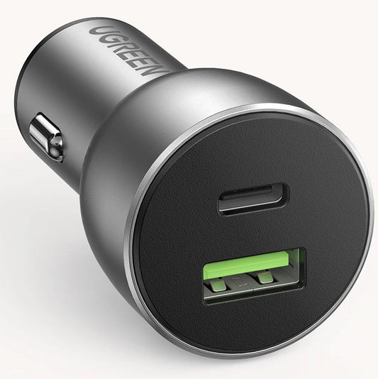 Autoladegerät UGREEN CD213, 36W, 3A, 1 x USB-A - 1 x USB-C, Grau