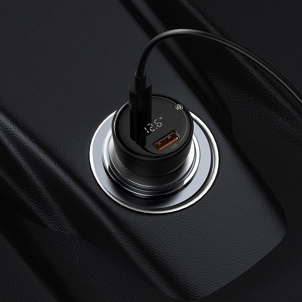 Baseus Superme KFZ-Ladegerät 100W | USB-A & USB-C | Schwarz | Digital-Display