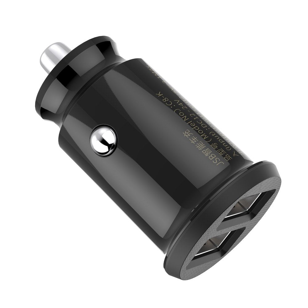 Autoladegerät Baseus Grain, 10W, 2,4A, 2 x USB-A, Schwarz CCALL-ML01