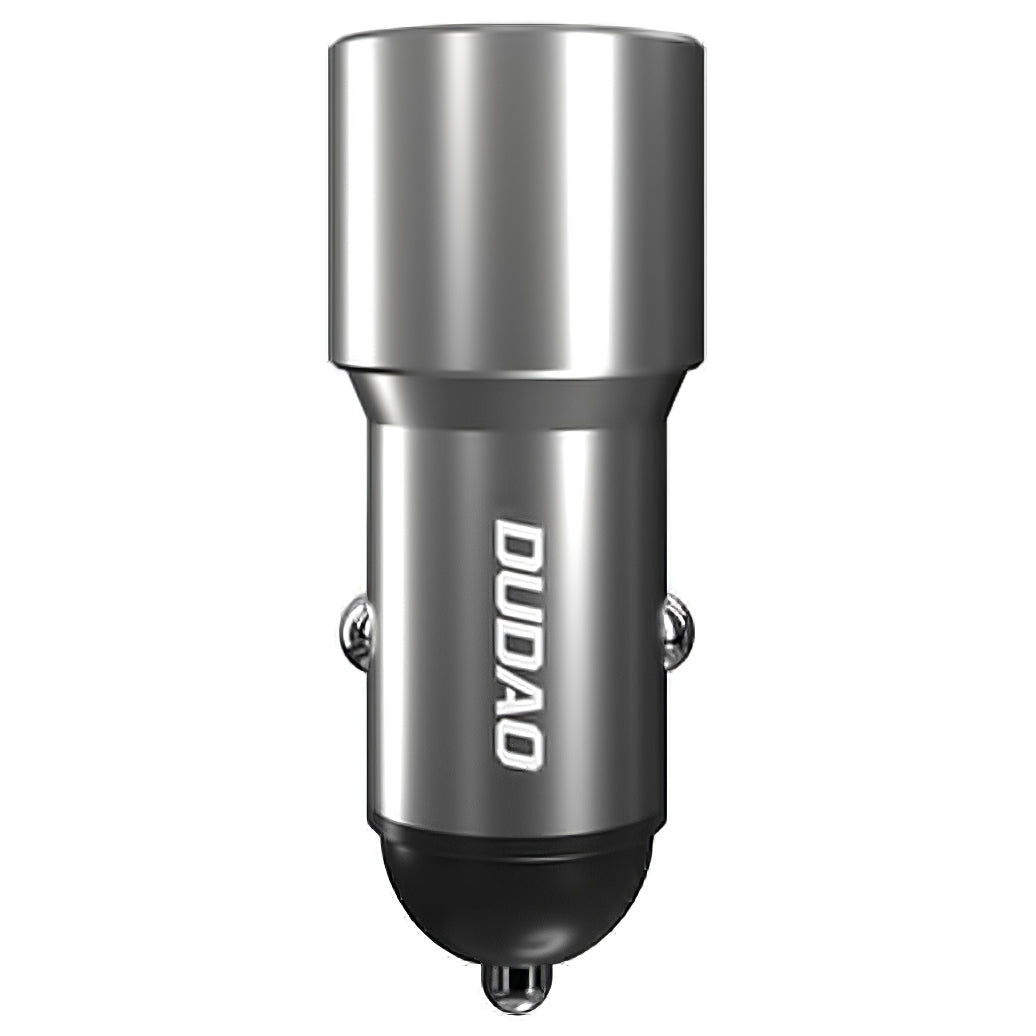 USB-Auto-Ladegerät Dudao R4PQ, 1 x USB - 1 x USB Typ-C, 22,5 W, Quick Charge - Power Delivery, Grau