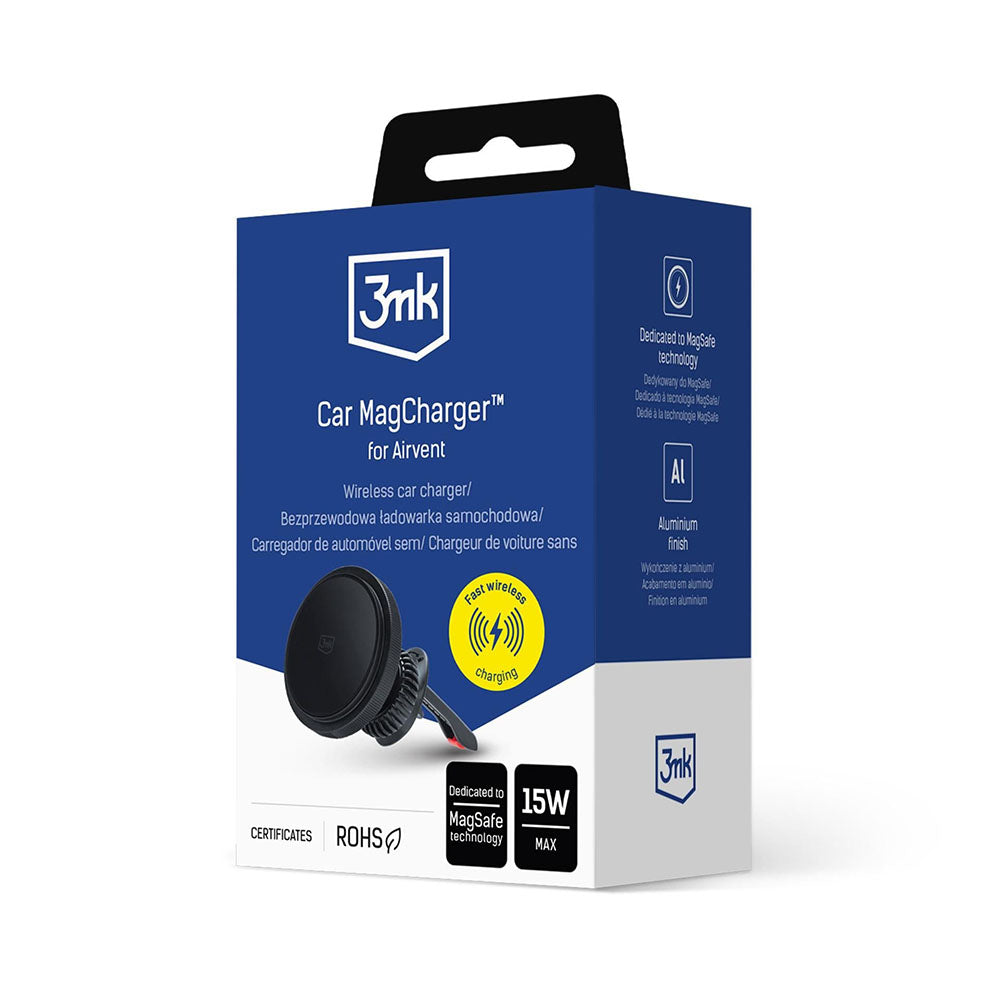 Auto Wireless Ladegerät 3MK, 15W, 1.67A, Schwarz