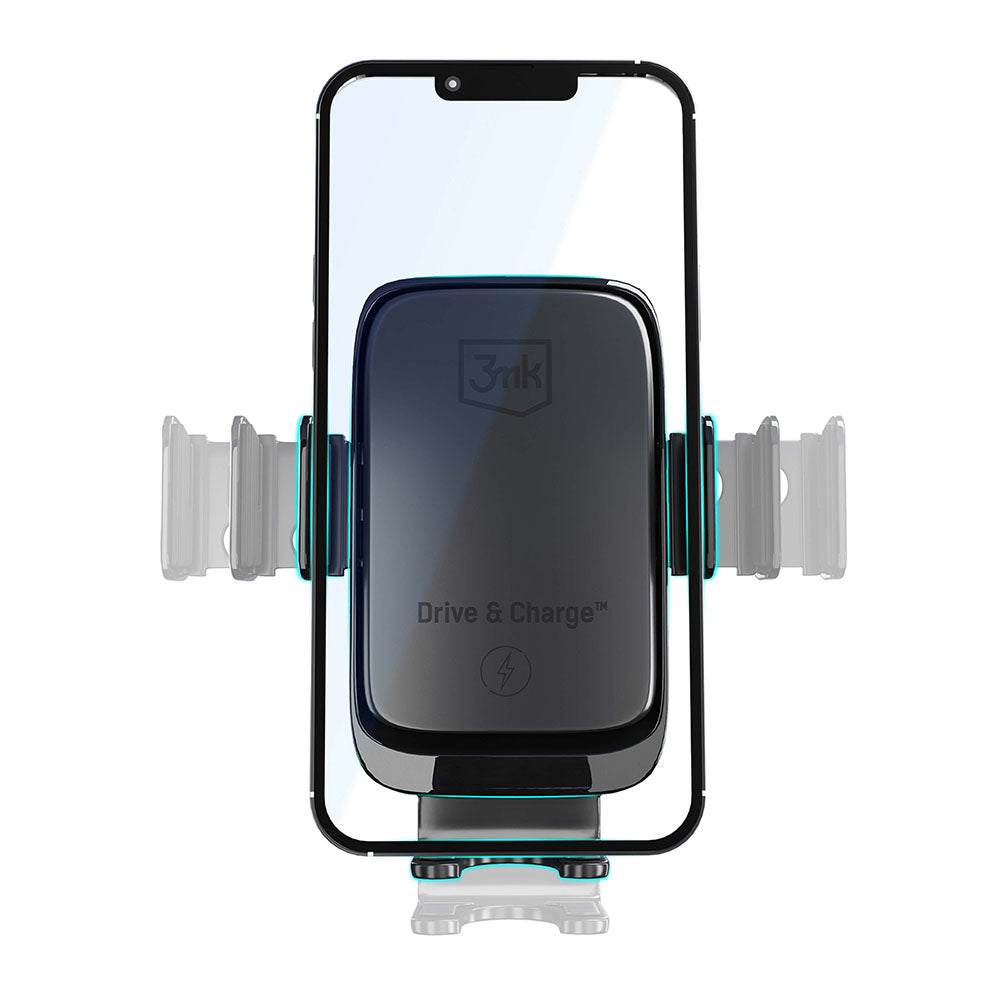 3MK Drive & Charge Wireless KFZ-Halterung | 15W | Automatische Klemmen | Schwarz