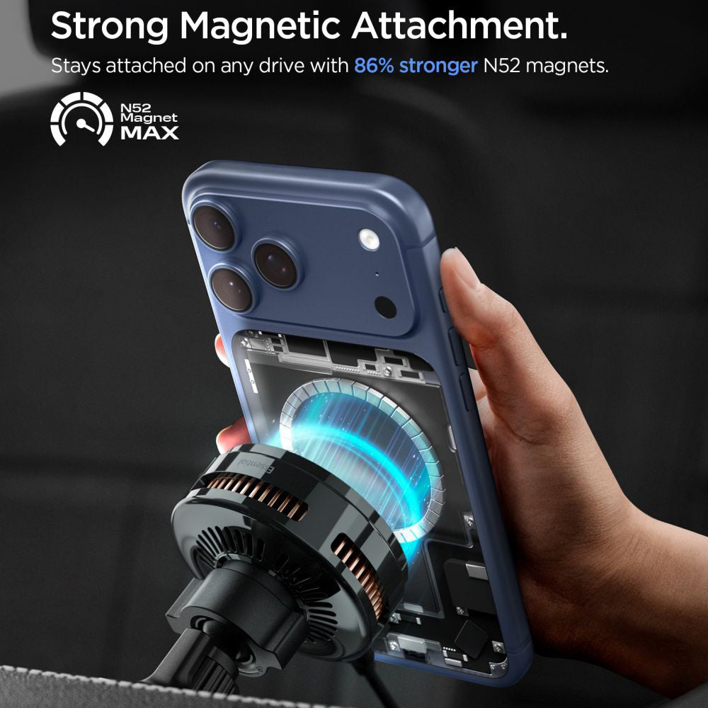 Auto Wireless Ladegerät Spigen Essential, 25W, 1.67A, Schwarz ACP10511