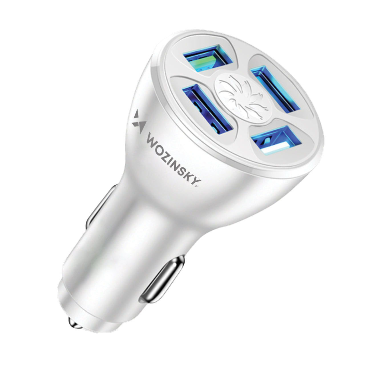 Autoladegerät WZK WCCAW, 50W, 3A, 4 x USB-A, Weiß