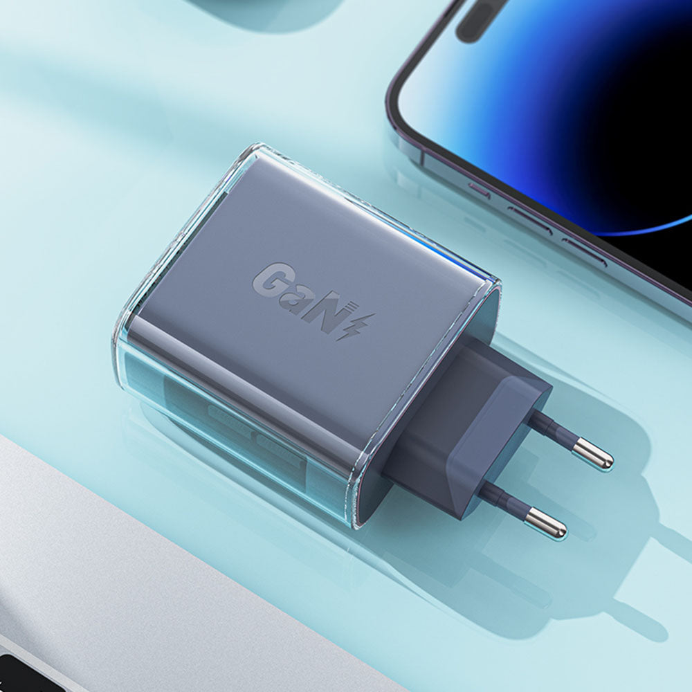 Netzladegerät Acefast A45 Exploration, 65W, 3.25A, 1 x USB-A - 2 x USB-C, Grau
