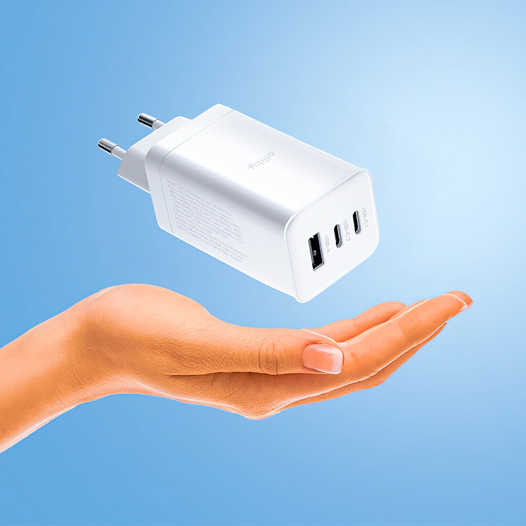 Netzladegerät Allity. ATC-01-65WACC Fast, 65W, 3.25A, 1 x USB-A - 2 x USB-C, Weiß