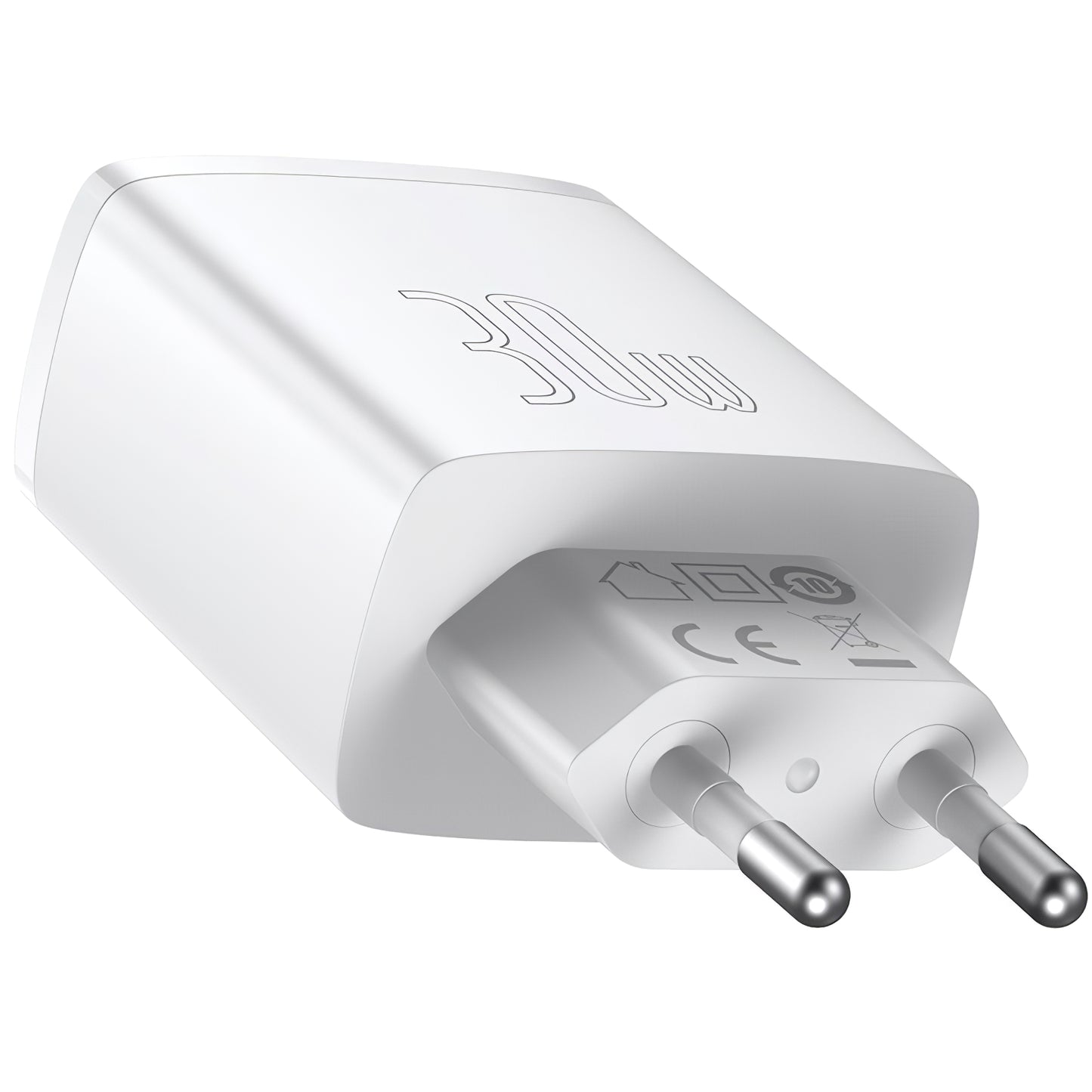 Netzwerk-Ladegerät Baseus Compact, 30W, 1 x USB-C - 2 x USB-A, Weiß CCXJ-E02