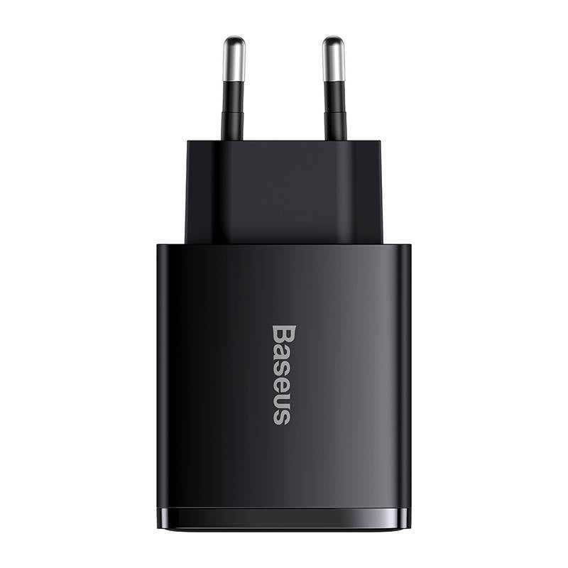 Baseus Compact Network Charger, 30W, 3A, 1 x USB-C - 2 x USB-A, Black CCXJ-E01 CCXJ-E01