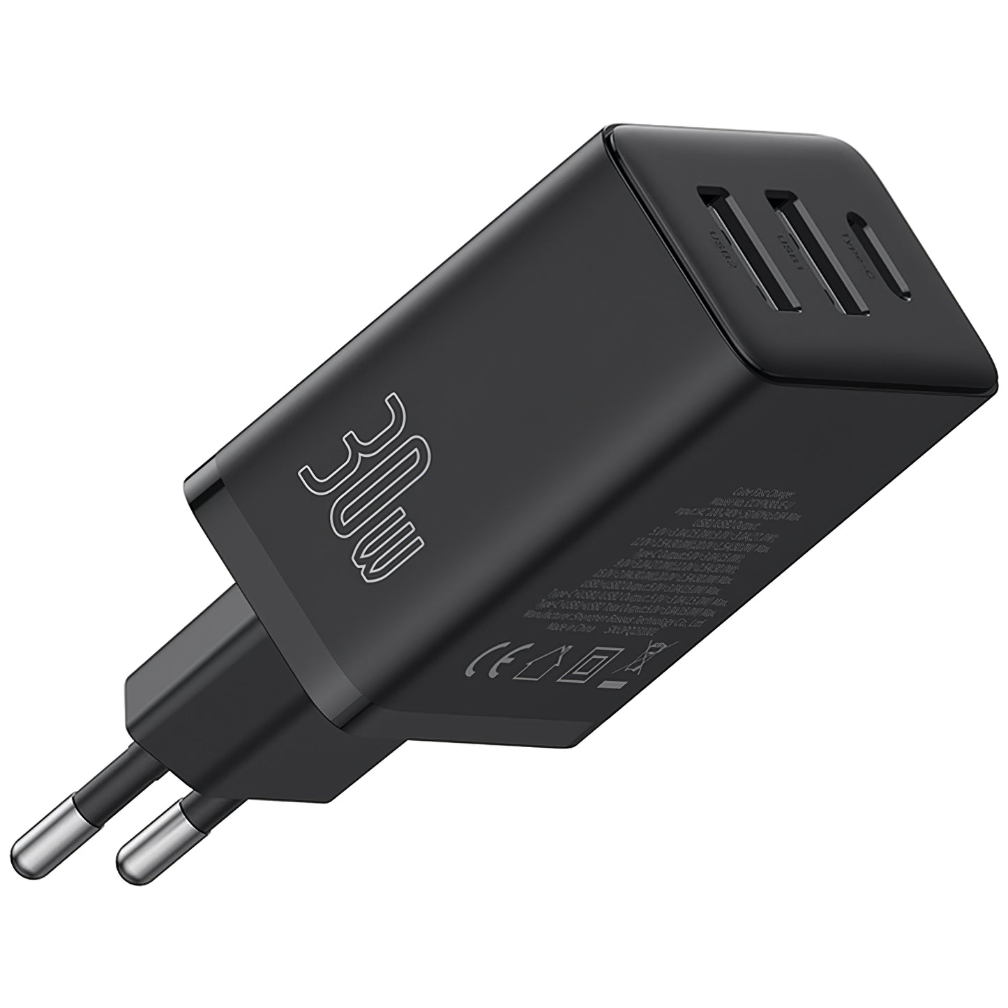 Netzwerk-Ladegerät Baseus Cube, 30W, 3A, 1 x USB-C - 2 x USB-A, Schwarz P10111402113113-00