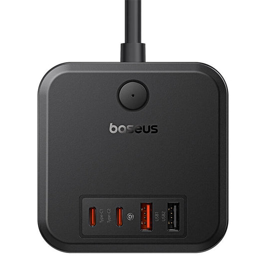 Netzwerk-Ladegerät Baseus PowerCombo Cube, 30W, 3A, 2 x USB-A - 2 x USB-C - 3 x Schuko, Schwarz E00066400117-00