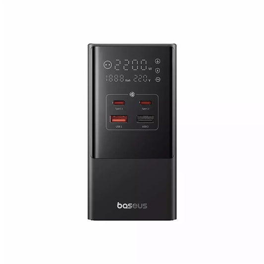 Baseus PowerCombo Netzwerk-Ladegerät, 35W, 5A, 2 x USB-A - 2 x USB-C - 3 x Schuko, Schwarz E00023606113-00