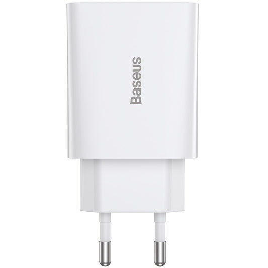 Netzladegerät Baseus Speed Mini, 20W, 3A, 1 x USB-C, Weiß CCFS-SN02