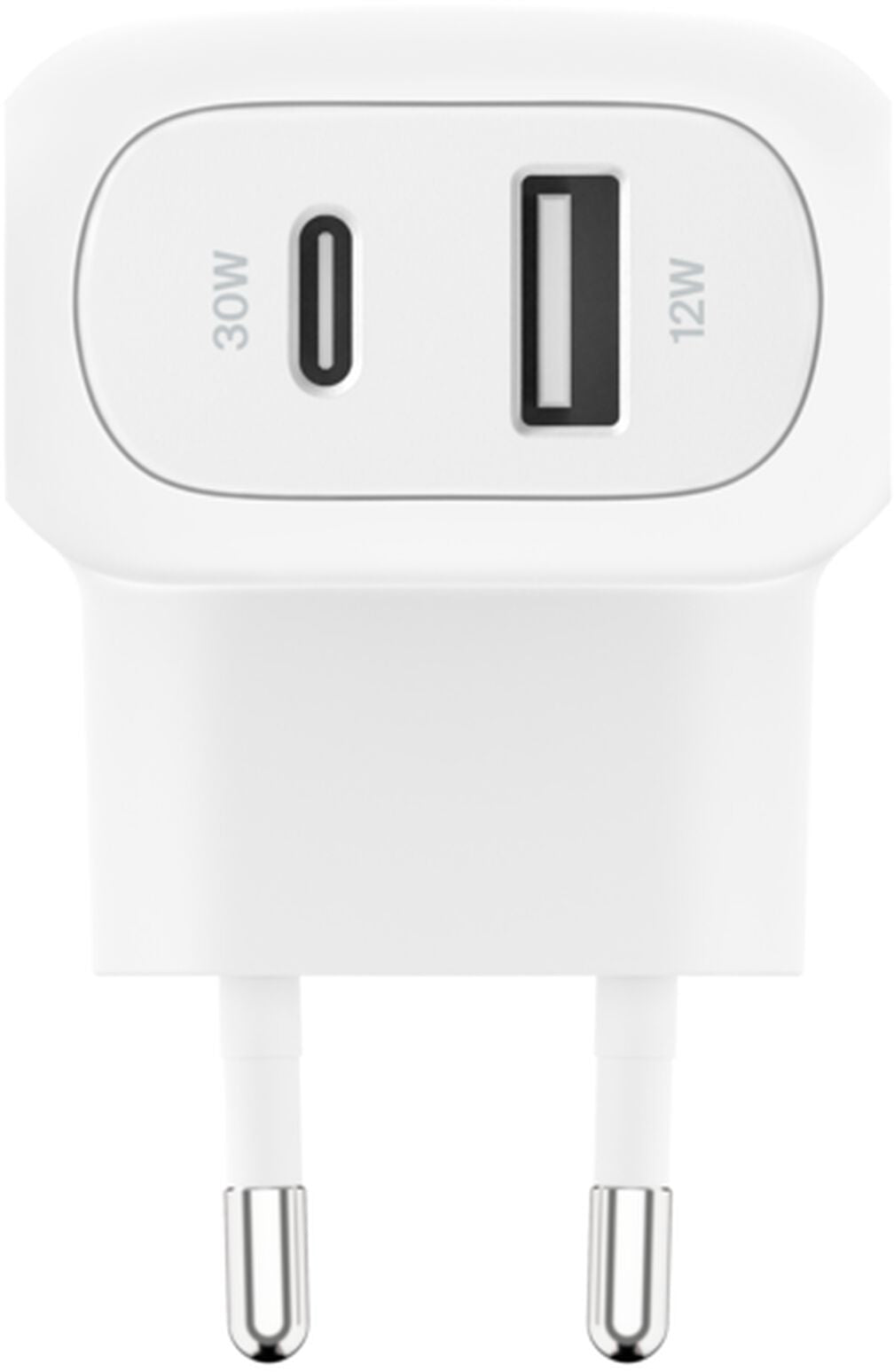 Belkin BoostCharge Dual Netzladegerät, 42W, 3A, 1 x USB-A - 1 x USB-C, Weiß WCB009vfWH