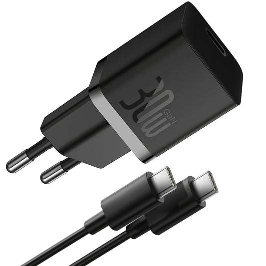 Baseus GaN5S USB-C Cable Network Charger GaN5S, 30W, 3A, 1 x USB-C, Black P1011090902113113-00