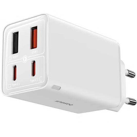 Baseus GaN6 Pro USB-C Cable Network Charger with USB-C Cable, 100W, 3.25A, 2 x USB-A - 2 x USB-C, White P1016270521212-00