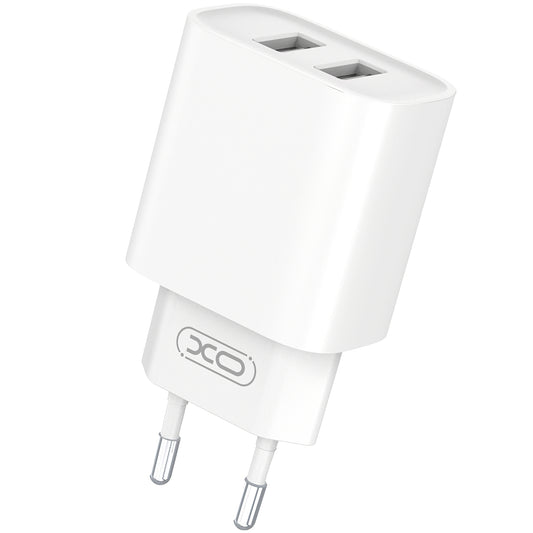 XO Design XO Design BPCE02C USB-C Kabel Netzwerk-Ladegerät, 10.5W, 2.1A, 2 x USB-A, Weiß