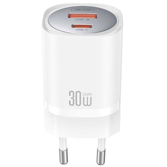 Netzladegerät mit USB-C Kabel XO Design CE21, 30W, 3A, 1 x USB-A - 1 x USB-C, Weiß