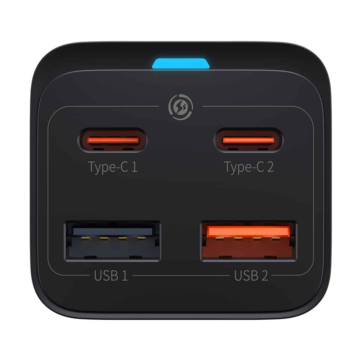 Baseus GaN3 Pro Netzteil 65W | 2x USB-A & 2x USB-C | Schwarz