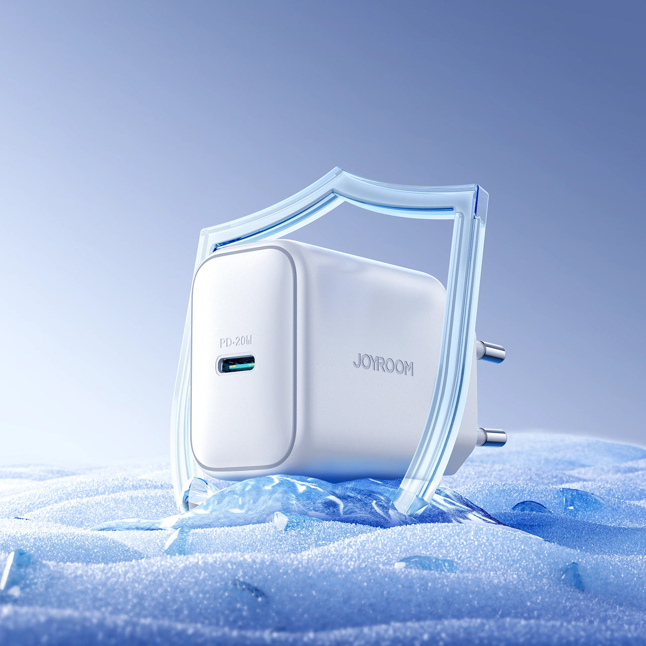 Netzladegerät mit Lightning-Kabel Joyroom JR-TCF20, 20W, 3A, 1 x USB-C, Weiß