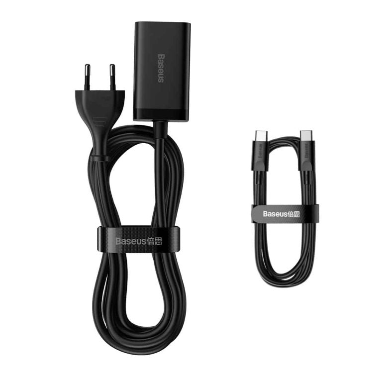 Baseus GaN3 Pro Netzteil 65W | 2x USB-A & 2x USB-C | Schwarz