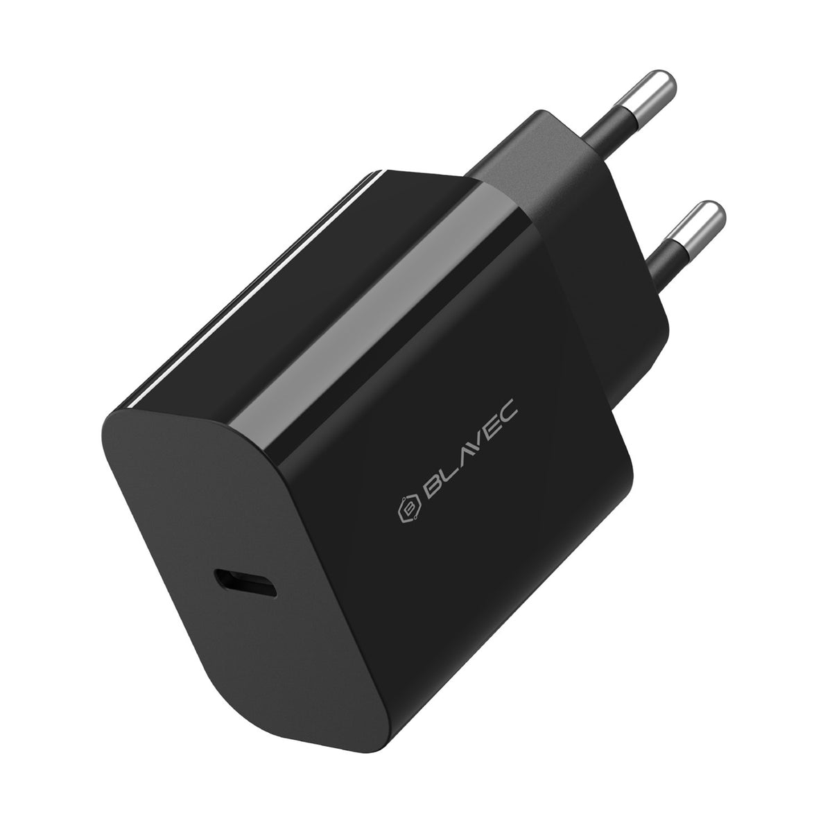 Netzladegerät mit USB-C Kabel Blavec BC-7, 45W, 3A, 1 x USB-C, Schwarz