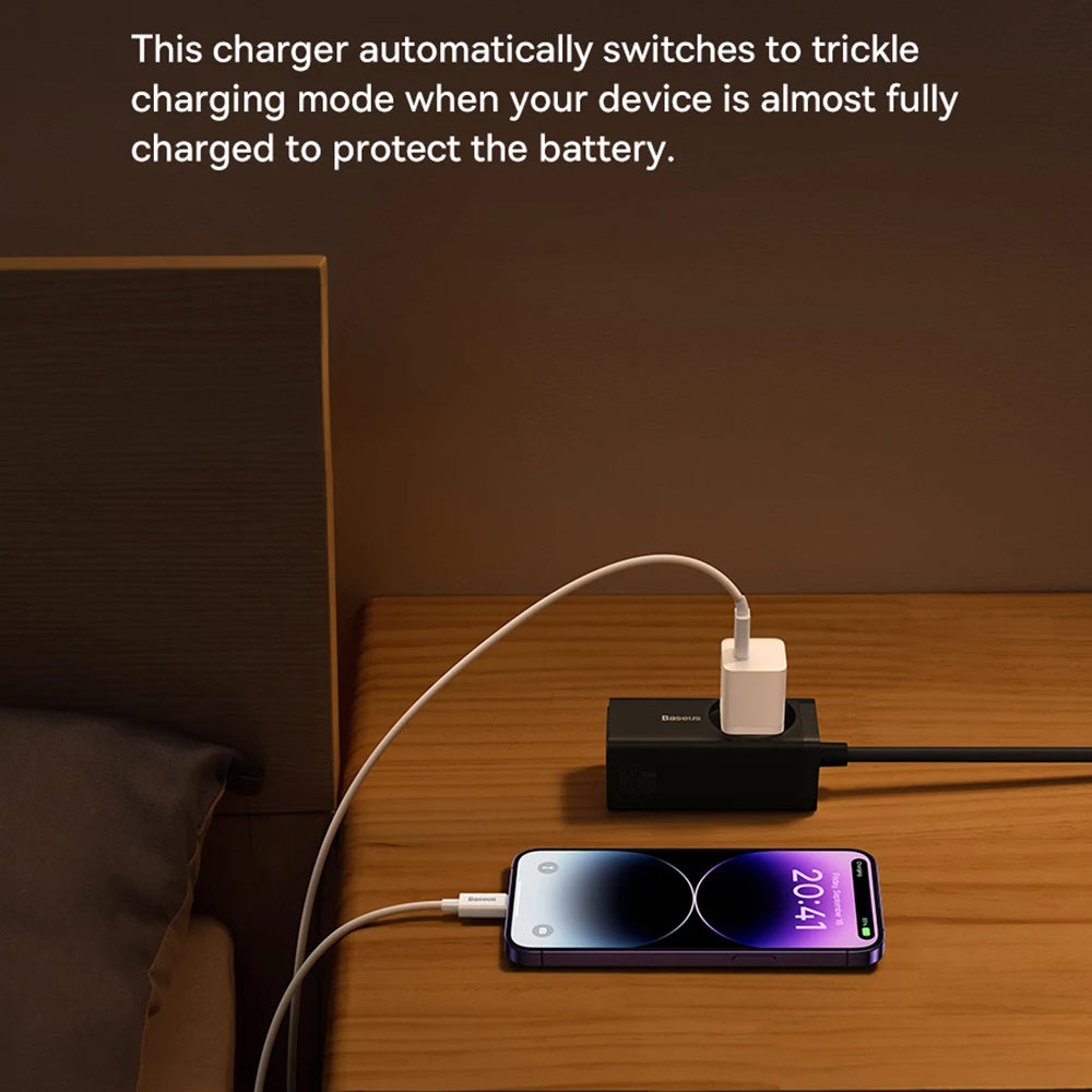 Netzladegerät mit USB-C Kabel Baseus GaN Mini 1C, 30W, 3A, 1 x USB-C, Blau P10110902313-00