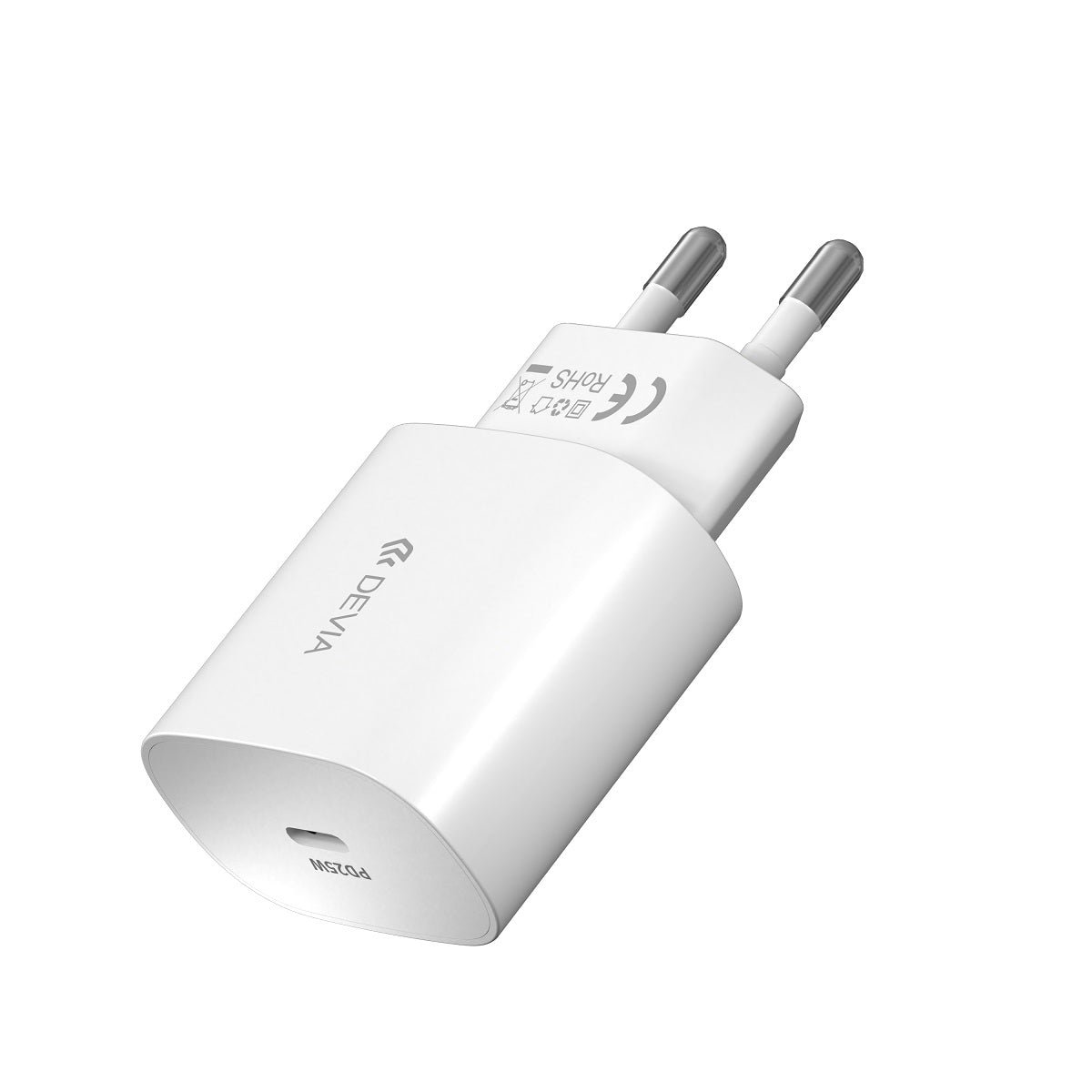 Netzladegerät mit USB-C Kabel DEVIA RLC-383, 25W, 3A, 1 x USB-C, Weiß
