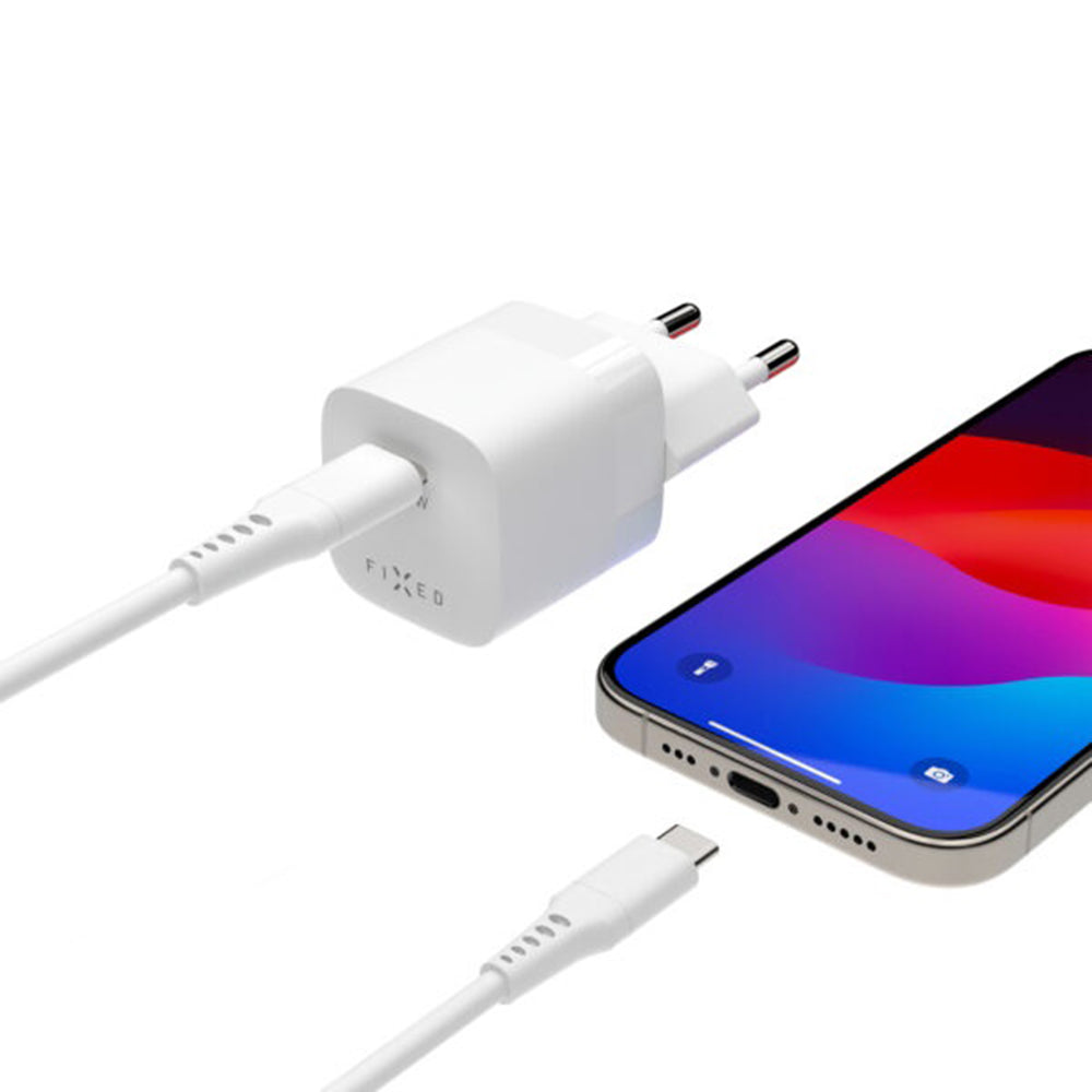 Fixed Mini2 Network Charger, 30W, 3A, 1 x USB-C, White